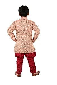 Classic Art Silk Solid Sherwani Set for Kids Boys-thumb1