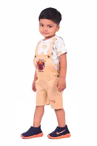 Classic Cotton Printed Dungarees for Kids Boys-thumb1
