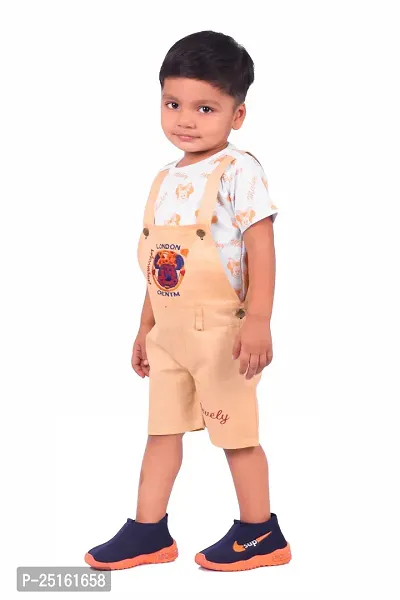 Classic Cotton Printed Dungarees for Kids Boys-thumb2