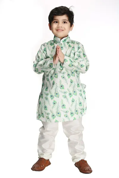 Classic Art Silk Kurta Bottom set for Kids Boys