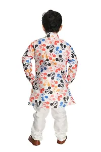 Classic Art Silk Printed Kurta Bottom set for Kids Boys-thumb1