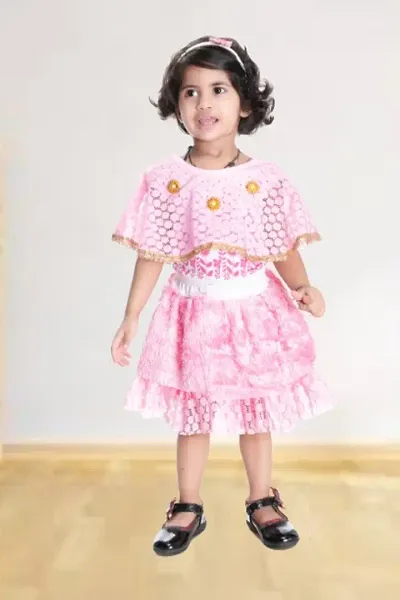 NEW GEN Baby Pure top with Skirt (Pink, 2-3 Years)