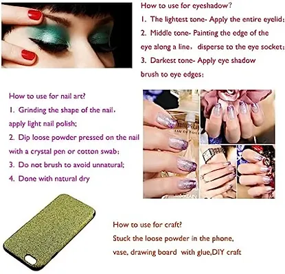 Fashion 8 colors cosmetic grade chunky nail glitter powder for face body  nail