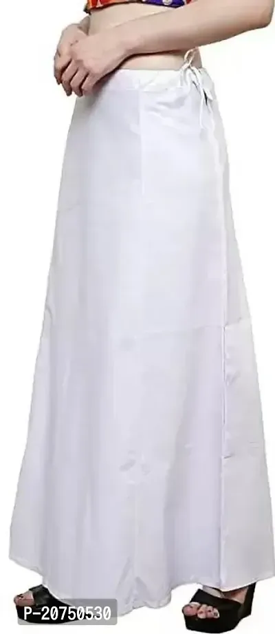 Reliable White Cotton Solid Stitched Patticoats For Women-thumb0