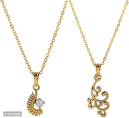 Stylish Necklace for women Brass Material Pack of 2-thumb0