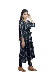 Khusbu textile Women Cotton Anarkali Printed Kurti (S, M, L, XL, XXL, XXXL, XXXXL) Available || Cotton Kurti || Printed Kurti || Kurti For Women (Black, XXXX-Large)-thumb2