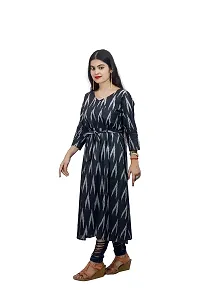 Khusbu textile Women Cotton Anarkali Printed Kurti (S, M, L, XL, XXL, XXXL, XXXXL) Available || Cotton Kurti || Printed Kurti || Kurti For Women (Black, Small)-thumb3