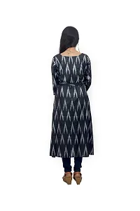 Khusbu textile Women Cotton Anarkali Printed Kurti (S, M, L, XL, XXL, XXXL, XXXXL) Available || Cotton Kurti || Printed Kurti || Kurti For Women (Black, XX-Large)-thumb1