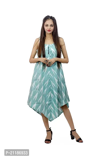 Khusbu Textiles Present Women Cotton (S, M, L,XL, XXL, XXXL, XXXXL) Printed Flared Kurti || Women Kurti || Kurti For Women || Kurti For Girls || Printed Kurti (Sky Blue, XXX-Large)