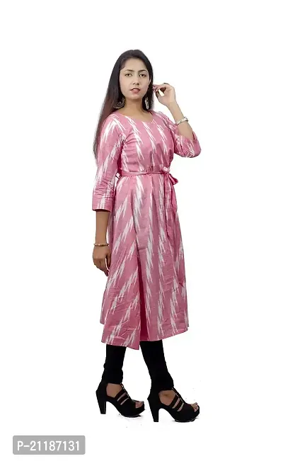 Khusbu textile Women Cotton Anarkali Printed Kurti (S, M, L, XL, XXL, XXXL, XXXXL) Available || Cotton Kurti || Printed Kurti || Kurti For Women (Pink, XX-Large)-thumb3