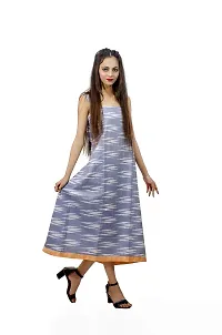 Khusbu Textiles Present Women Cotton (S, M, L,XL, XXL, XXXL, XXXXL) Printed Flared Kurti || Women Kurti || Kurti For Women | Kurti For Girls | Printed Kurti (Blue, Small)-thumb2