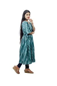 Khusbu textile Women Cotton Anarkali Printed Kurti (S, M, L, XL, XXL, XXXL, XXXXL) Available || Cotton Kurti || Printed Kurti || Kurti For Women || Kurti For Girls (Blue, Large)-thumb2