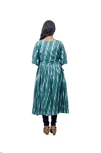 Khusbu textile Women Cotton Anarkali Printed Kurti (S, M, L, XL, XXL, XXXL, XXXXL) Available || Cotton Kurti || Printed Kurti || Kurti For Women || Kurti For Girls (Blue, Large)-thumb1