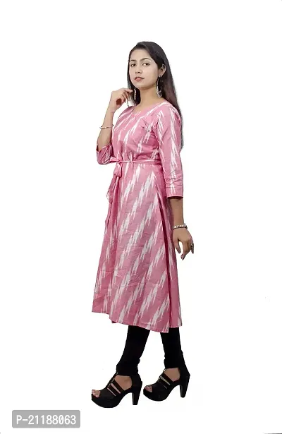 Khusbu textile Women Cotton Anarkali Printed Kurti (S, M, L, XL, XXL, XXXL, XXXXL) Available || Cotton Kurti || Printed Kurti || Kurti For Women (Pink, Large)-thumb2