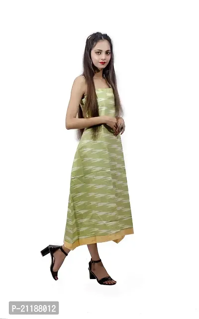 Khusbu Textiles Present Women Cotton (S, M, L,XL, XXL, XXXL, XXXXL) Printed Flared Kurti || Women Kurti || Kurti For Women | Kurti For Girls | Printed Kurti (Green, XX-Large)-thumb2