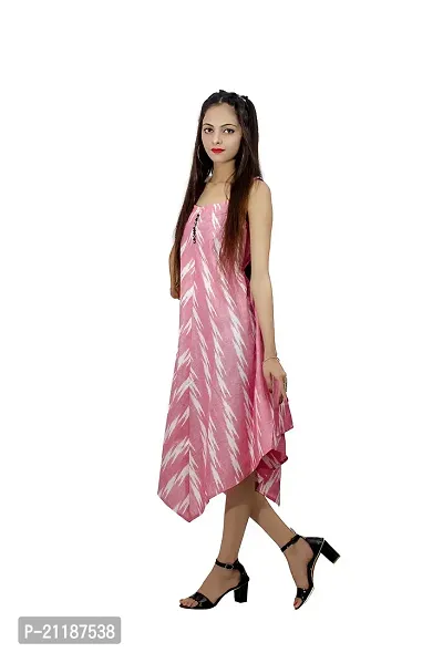 Khusbu Textiles Present Women Cotton (S, M, L,XL, XXL, XXXL, XXXXL) Printed Flared Kurti || Women Kurti || Kurti For Women || Kurti For Girls || Printed Kurti (Pink, XXX-Large)-thumb3