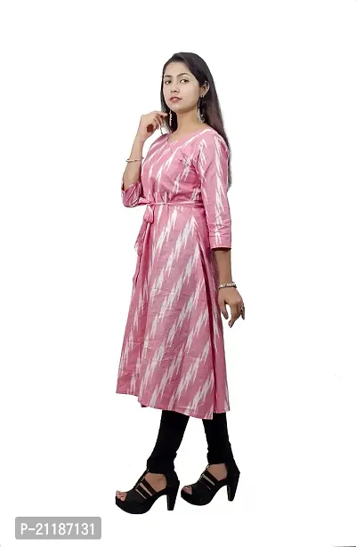 Khusbu textile Women Cotton Anarkali Printed Kurti (S, M, L, XL, XXL, XXXL, XXXXL) Available || Cotton Kurti || Printed Kurti || Kurti For Women (Pink, XX-Large)-thumb2