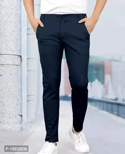 MENS CASUAL LYCRA TROUSER COMFORTABLE LYCRA TROUSER FOR MEN-thumb0