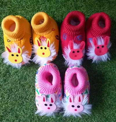 Fabulous Embellished Booties For Infants Pack Of 3