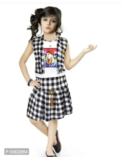 Fabulous Cotton Blend Printed Frocks For Girls-thumb0