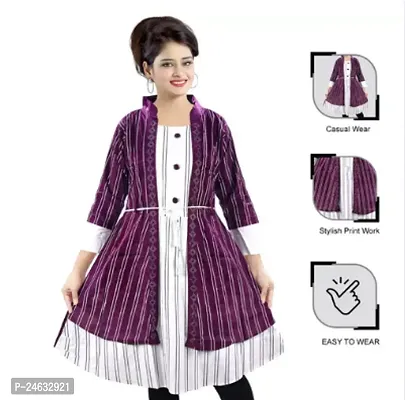 Fabulous Cotton Blend Printed Frocks For Girls