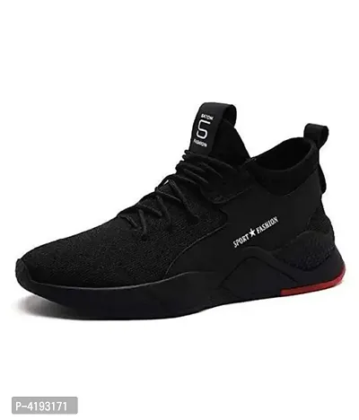 Black Outdoor Sports Sneakers for Men-thumb3