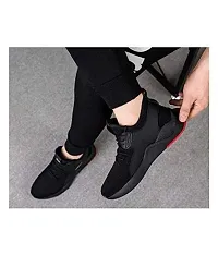 Black Outdoor Casual Sneakers For Men-thumb3