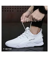 White Mesh  Casual Sneaker Shoes For Mens-thumb3