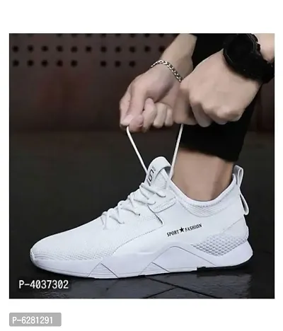 White Mesh  Casual Sneaker Shoes For Mens-thumb4