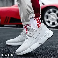 White Mesh  Casual Sneaker Shoes For Mens-thumb2