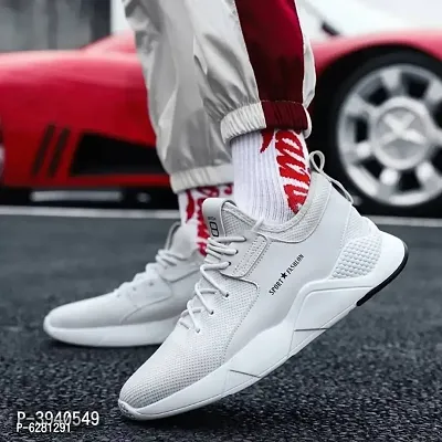 White Mesh  Casual Sneaker Shoes For Mens-thumb3