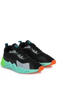 Black Sports Shoes with MultiColor Sole for Men and Boys-thumb1