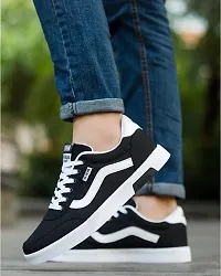 Black Sneakers Shoes For Men and Boys-thumb1