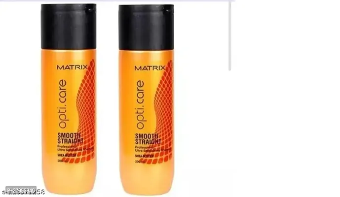 Matrix Opti Care Smooth Straight Professional Shampoo for Ultra Smooth Frizz-free Hair with Shea Butter, Paraben Free, 400ml-thumb0