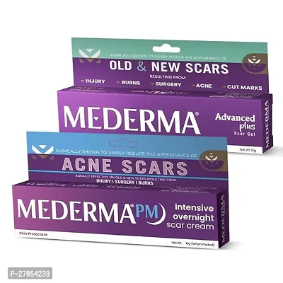 Mederma Advance Plus 10g  PM Scar Removal Cream 10g(Combo)