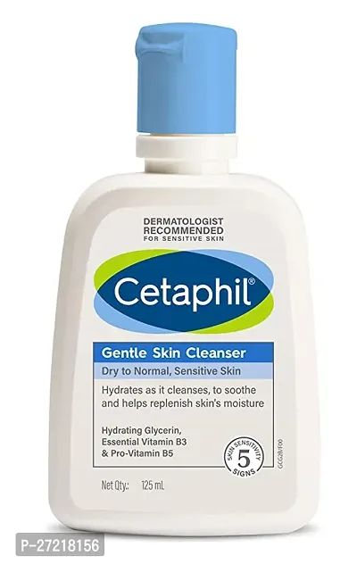 Cetaphil Face Wash Gentle Skin Cleanser for Dry to Normal, Sensitive Skin, 125 ml Hydrating Face Wash with Niacinamide, Vitamin B5-thumb0