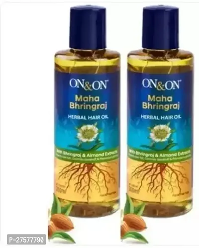 On and On Maha Bhringraj Herbal Hair Oil 400 Ml pack of  2-thumb0