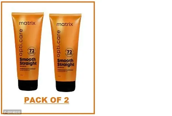 Matrix Opti.Care Professional Shampoo or Conditioner for Salon Smooth Straight Hair | Control Frizzy Hair for up to 4 Days | With Shea Butter | No Added Parabens pack of 2-thumb0