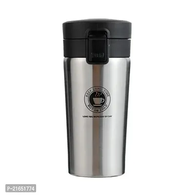 Stainless Steel Thermos Coffee Mug Cup with Lid || Travel Coffee Mug || Insulated Cup for Hot  Cold Drinks || Hot and Cold Temperatures Coffee Mug or Tea Mug (Silver)