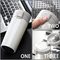 Stainless Steel Thermos Coffee Mug Cup with Lid || Travel Coffee Mug || Insulated Cup for Hot  Cold Drinks || Hot and Cold Temperatures Coffee Mug or Tea Mug (White)-thumb2