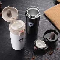 Stainless Steel Thermos Coffee Mug Cup with Lid || Travel Coffee Mug || Insulated Cup for Hot  Cold Drinks || Hot and Cold Temperatures Coffee Mug or Tea Mug (White)-thumb3