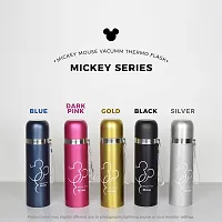 Spills Thermos Stainless Steel Double Wall Insulated Thermos Cup Mickey Mouse Printed Hygienic Flask Bottle 500 ml Water Bottle (Set of 1) (Pink)-thumb3