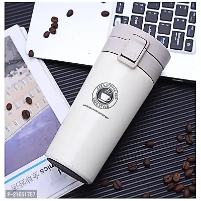 Stainless Steel Thermos Coffee Mug Cup with Lid || Travel Coffee Mug || Insulated Cup for Hot  Cold Drinks || Hot and Cold Temperatures Coffee Mug or Tea Mug (White)