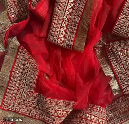 Bridal Net Dupatta (RED)-thumb0