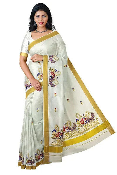 Hot Selling Cotton Saree with Blouse piece 