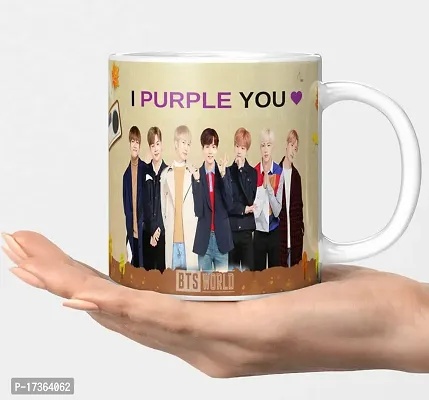 APSRA BTS Mug BTS Signature Mug V Suga J-Hope Jungkook Jin Jimin Rm BTS Combo BTS Product Gift for Girl Pack of 1(BM-37)61060