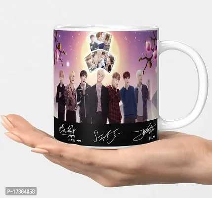 APSRA BTS Mug BTS Signature Mug V Suga J-Hope Jungkook Jin Jimin Rm BTS Combo BTS Product Gift for Girl Pack of 1(BM-39)61056