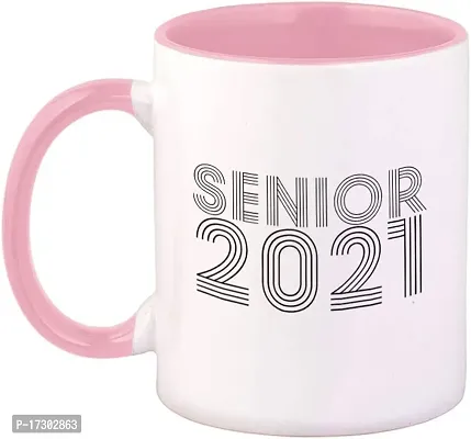 APSRA Colorful Coffee Mug Senior 2021 Raduate Grad Graduation Class Holidays and Occasions School Ceramic Tea Cup 11 Oz Pink Inner Handle