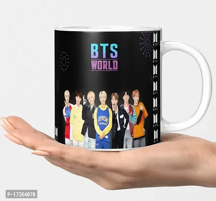 APSRA BTS Mug BTS Signature Mug V Suga J-Hope Jungkook Jin Jimin Rm BTS Combo BTS Product Gift for Girl Pack of 1(BM-42)61068