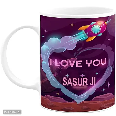 APSRA I Love You Sasur Ji Mug Annivarsary Birthday Gift Microwave Safe Ceramic Printed Tea Cooffe Cup Mug Pack of 161359